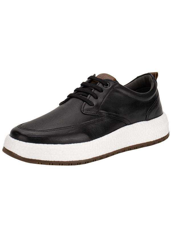 Vista 2 Sapatênis Masculino Drake Pulse Democrata 600103 Preto DEMOCRATA