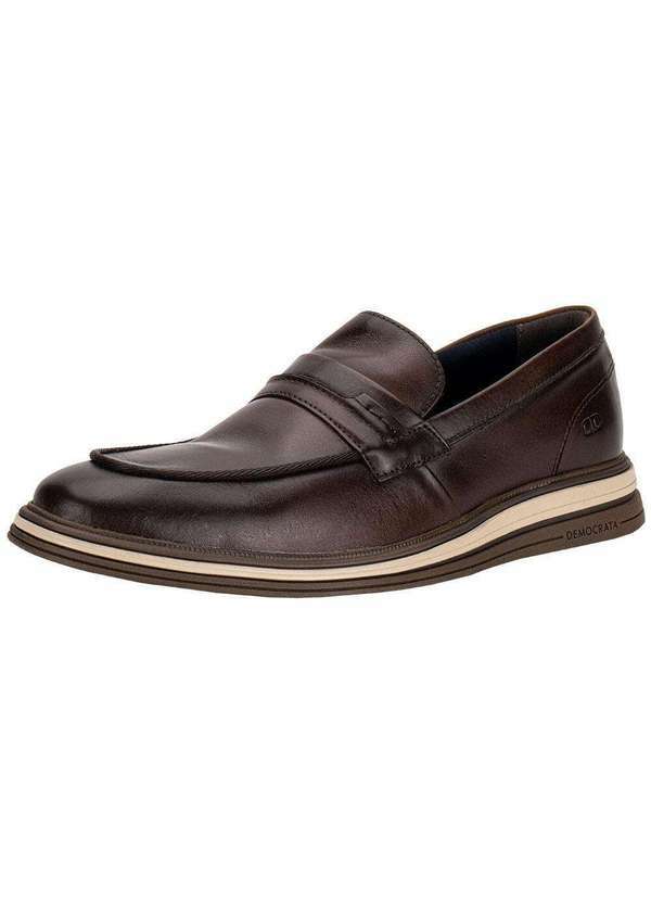 Vista 2 Sapato Masculino Dune Hi Soft Democrata 298203 Café DEMOCRATA