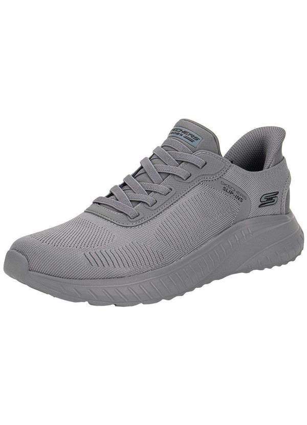 Vista 2 Tênis Masculino Bobs Sport Squad Chaos - Solid Step Skechers - Cinza Skechers