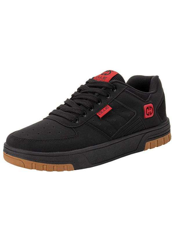 Vista 2 Tênis Masculino Eternity 2 Ollie 600 - Preto/Vermelho
