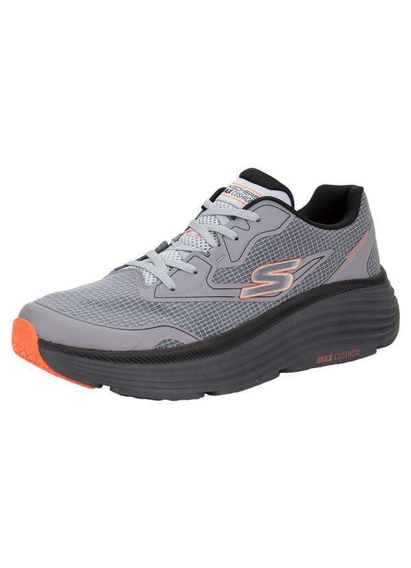 Vista 2 Tênis Masculino Max Cushioning Endeavour - Space Angle Skechers - Cinza/Laranja Skechers