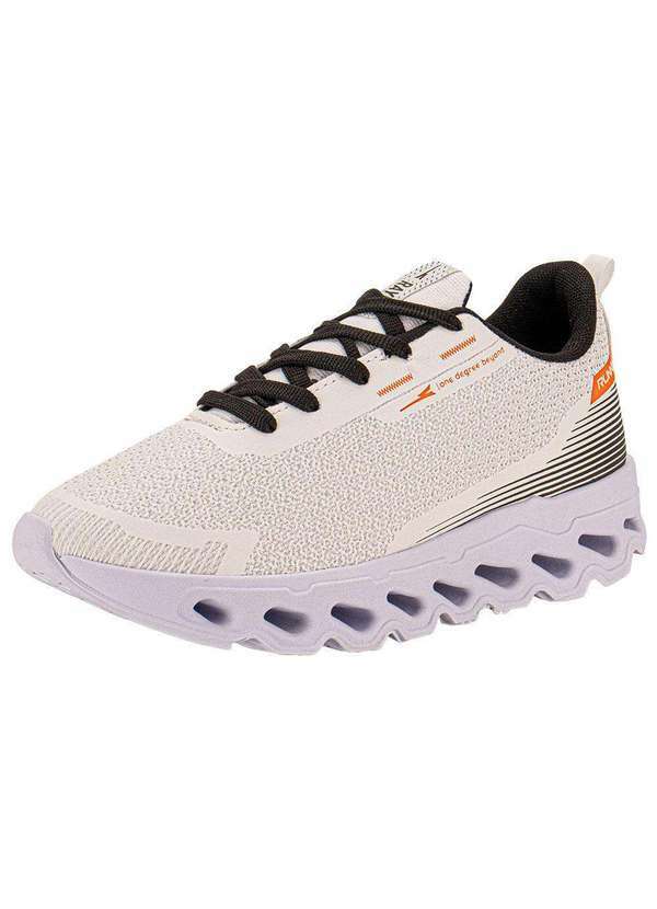 Vista 2 Tênis Masculino Rayon R1517 - Branco/Laranja