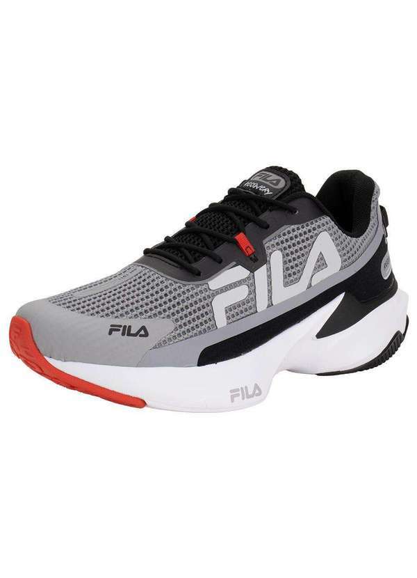 Vista 2 Tênis Masculino Recovery Fila 11j728x - Cinza/Preto
