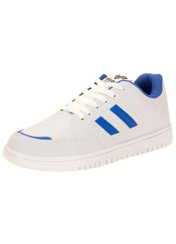 Vista 2 Tênis Masculino Skate Veloce V859 - Branco/Azul