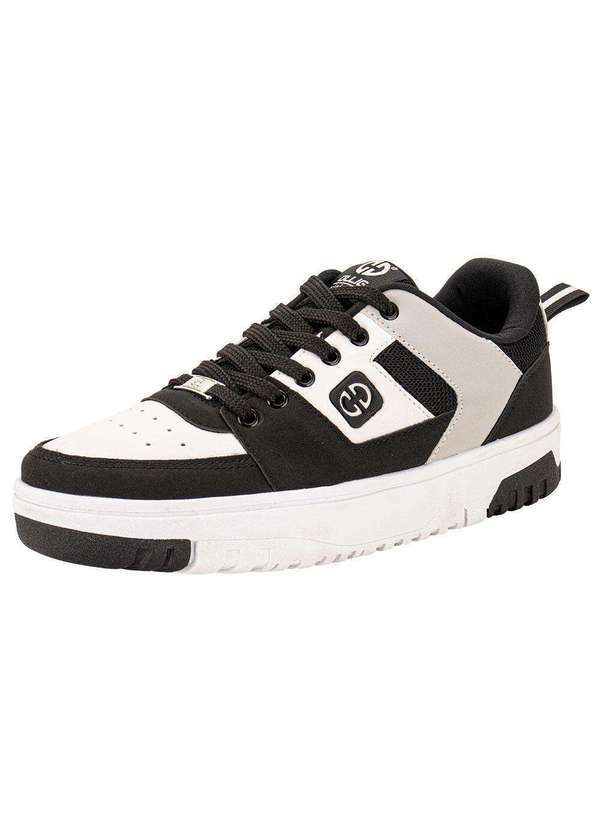 Vista 2 Tênis Masculino Tyger 2 Ollie 501 - Branco/Cinza Ollie