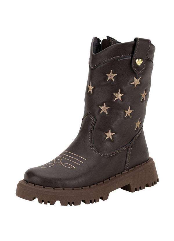 Vista 2 Bota Infantil Country Nilqi 165010 Café 01 Nilqi