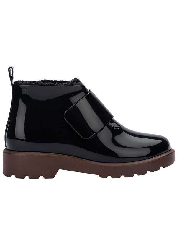 Vista 2 Mini Melissa Chelsea Boot Infantil 32835 Preto/Café Melissa
