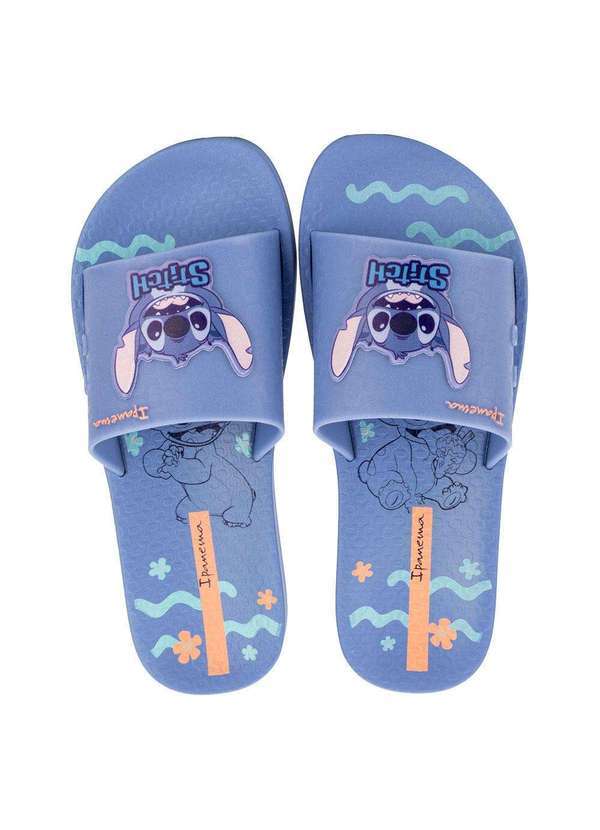 Vista 2 Chinelo Feminino Slide Disney Stitch Ipanema 27366 - Azul