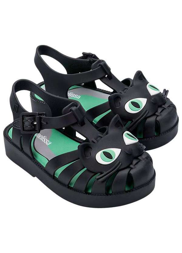Vista 2 Mini Melissa Possession Cat Baby 36130 Preto/Verde