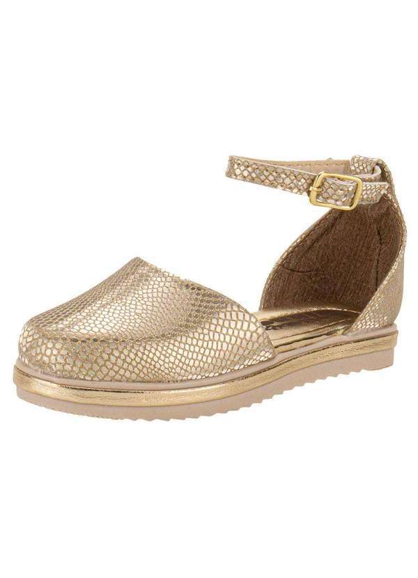 Vista 2 Sandália Infantil Espadrille Bella Ninna 12081 - Ouro Bella Ninna
