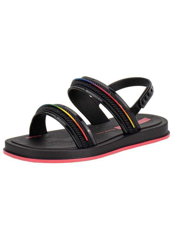 Vista 2 Sandália Infantil Glow Baby Ipanema 27404 - Preto/Rosa Ipanema