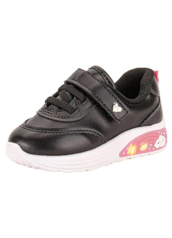 Vista 2 Tênis Infantil Baby Led Molekinha 2731203 - Preto MOLEKINHA