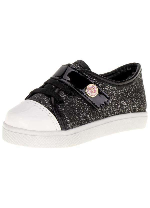 Vista 2 Tênis Infantil Baby Molekinha - 2118575 - Preto/Cinza