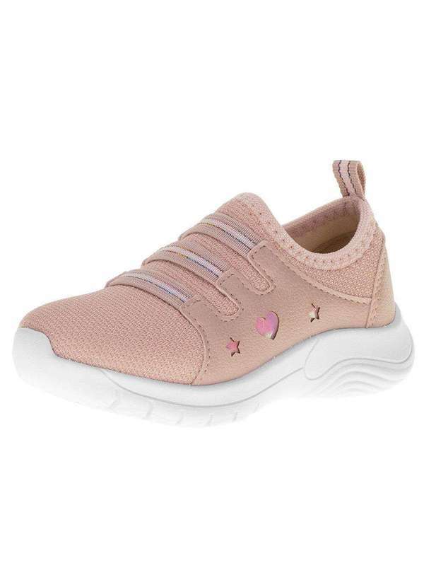 Vista 2 Tênis Infantil Feminino Slip On Lily Kids - 19022 - Salmão 01