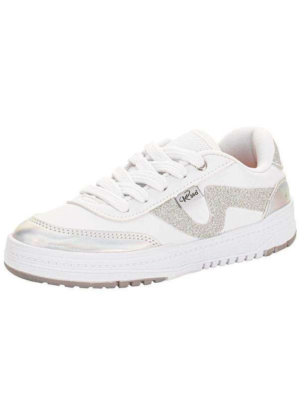 Vista 2 Tênis Infantil K360 Kidy 4481006 Branco/Prata Kidy