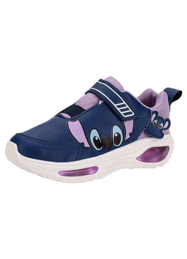Vista 2 Tênis Infantil Led Minipé Mp2516 - Azul/Rosa Minipé