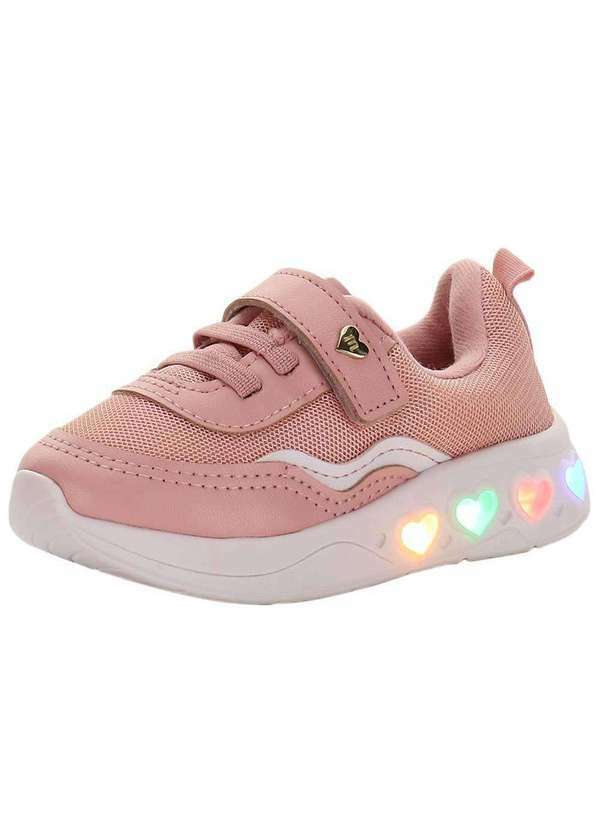 Vista 2 Tênis Infantil Led Molekinha - 2720106 - Rosa