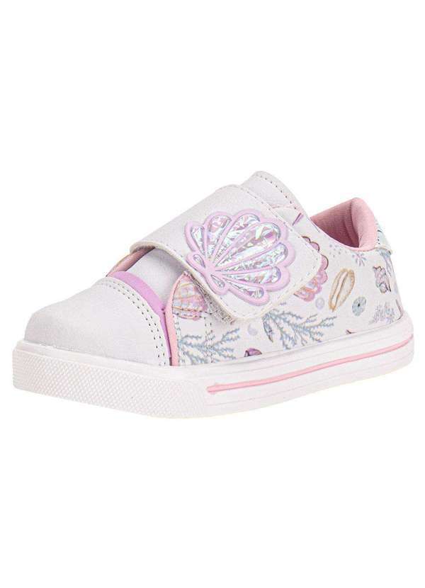 Vista 2 Tênis Infantil Linda Jú - 15551 - Branco/Lilas Linda ju