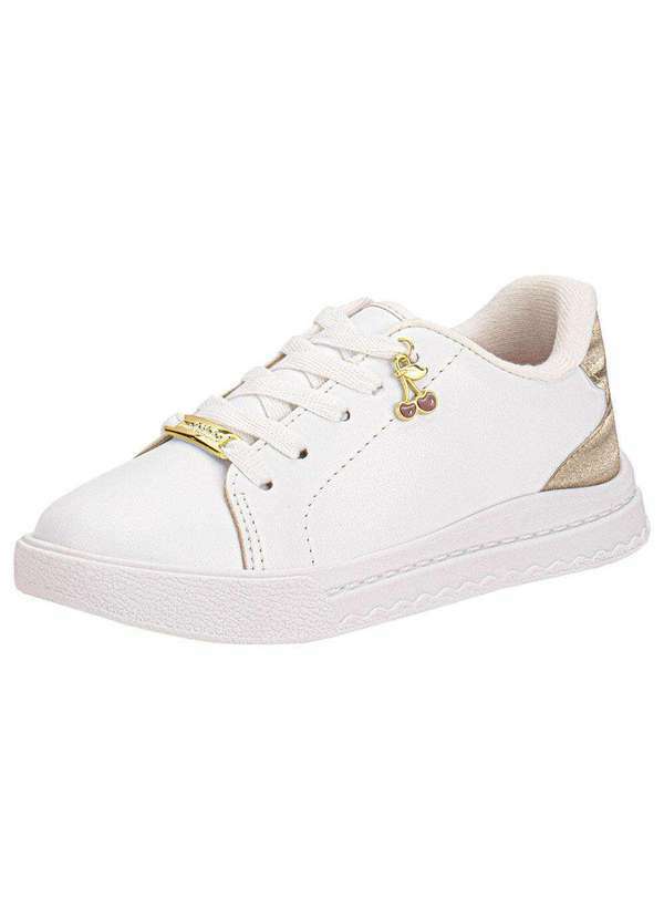 Vista 2 Tênis Infantil Molekinha 2575113 - Branco/Dourado MOLEKINHA