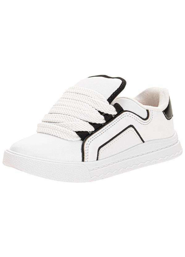 Vista 2 Tênis Infantil Molekinha 2575114 - Branco/Preto MOLEKINHA