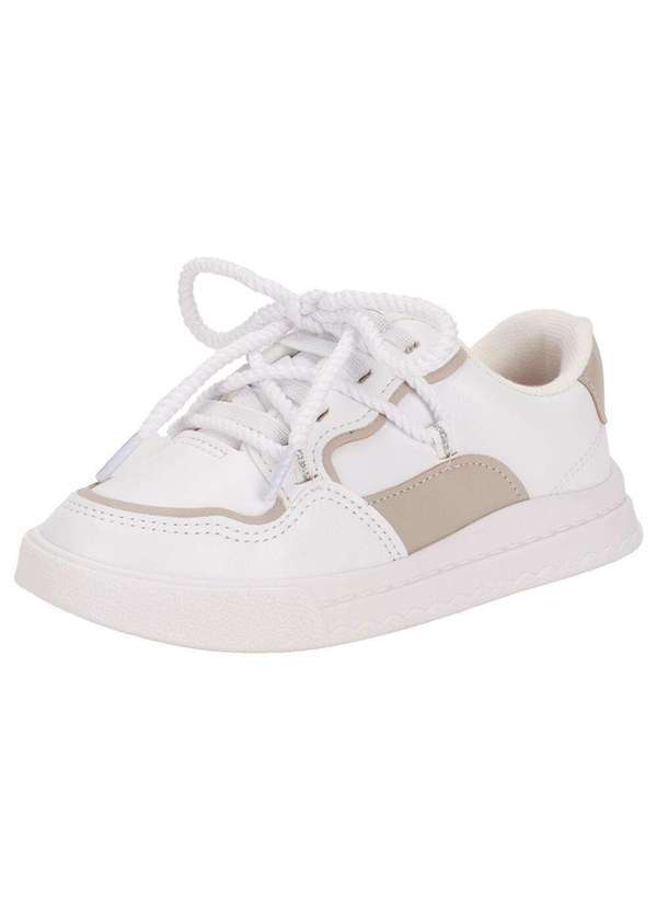 Vista 2 Tênis Infantil Molekinha 2582100 - Branco/Cinza MOLEKINHA