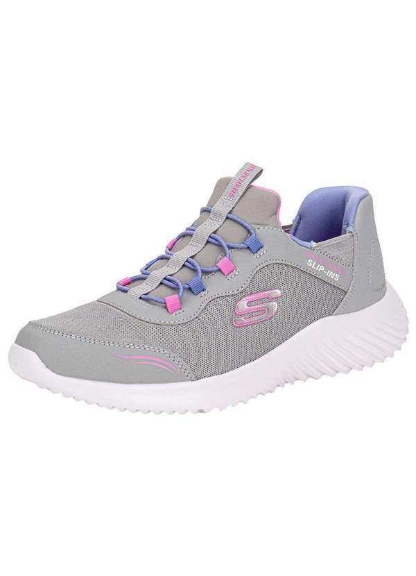 Vista 2 Tênis Infantil Simple Cute Skechers 303585l - Cinza/Rosa Skechers