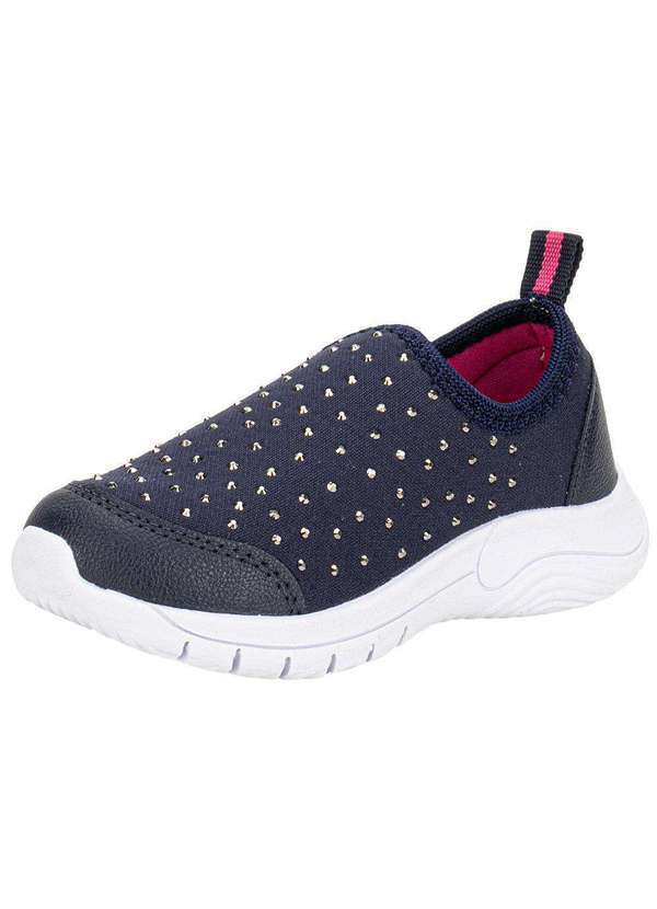 Vista 2 Tênis Infantil Slip On Lily Kids 19049 Marinho Lily Kids