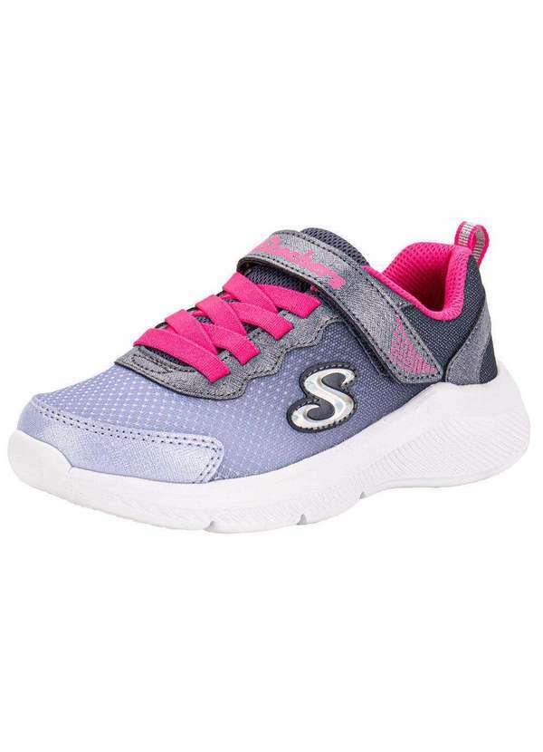 Vista 2 Tênis Infantil Sole Swifters Skechers 303579l - Azul/Rosa Skechers
