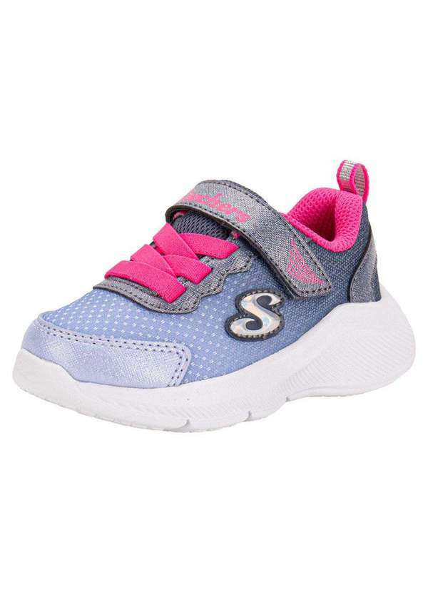 Vista 2 Tênis Infantil Sole Swifters Skechers 303579n - Azul/Rosa Skechers
