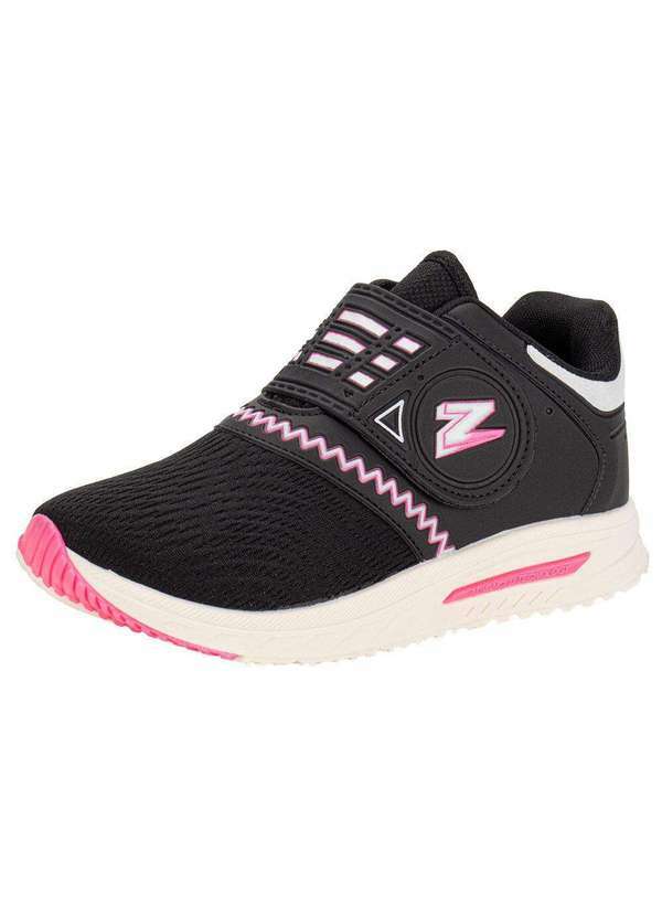 Vista 2 Tênis Infantil Zeuz 104rx-Vi - Preto/Rosa Zeuz