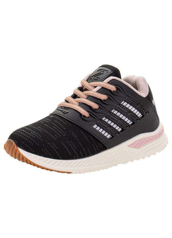 Vista 2 Tênis Infantil Zeuz 93kx-I - Preto/Rosa Zeuz