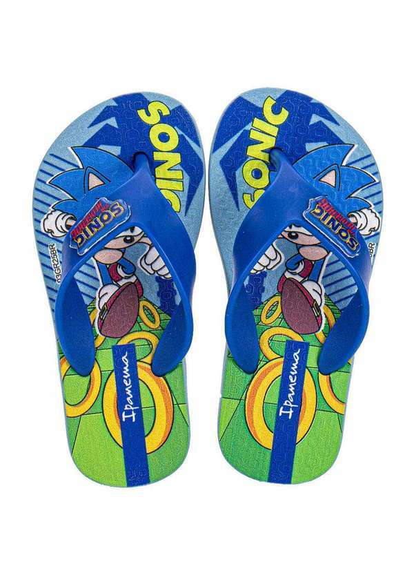 Vista 2 Chinelo Infantil Sonic Play Ipanema 27279 Azul 01 Ipanema