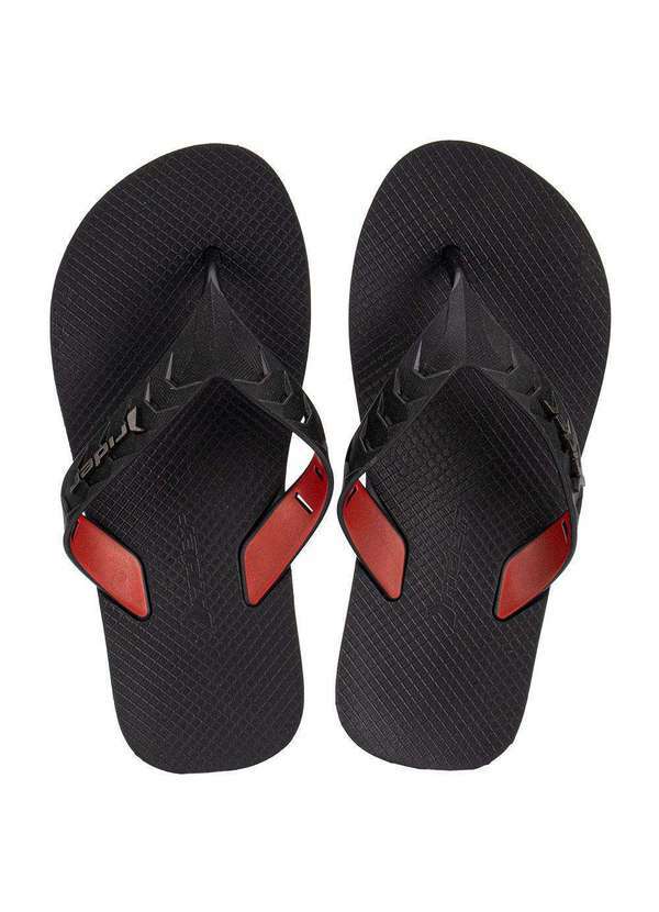 Vista 2 Chinelo Infantil Street Dou Rider - 12431 Preto/Vermelho Rider