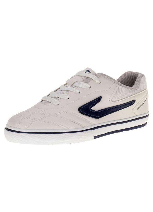 Vista 2 Chuteira Infantil Dominator Jr. Iii Topper - 4132752 - Branco/Azul