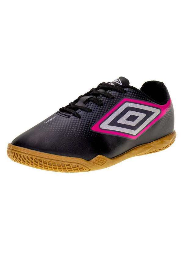 Chuteira Infantil Indoor Cannon Jr Umbro U07fb00238 - Preto/Rosa