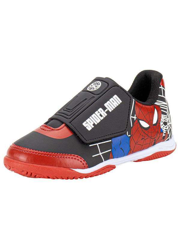 Vista 2 Chuteira Infantil Indoor Spider Man Marvel Dray 4114 - Preto/Vermelho