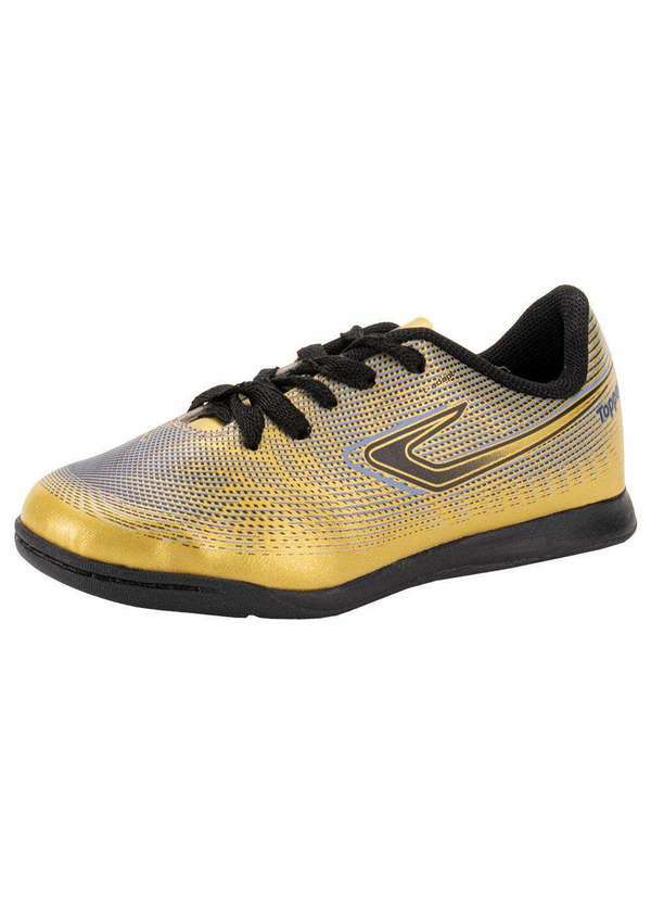 Vista 2 Chuteira Infantil Slick Vi Futsal Topper Tp05810 - Ouro Topper