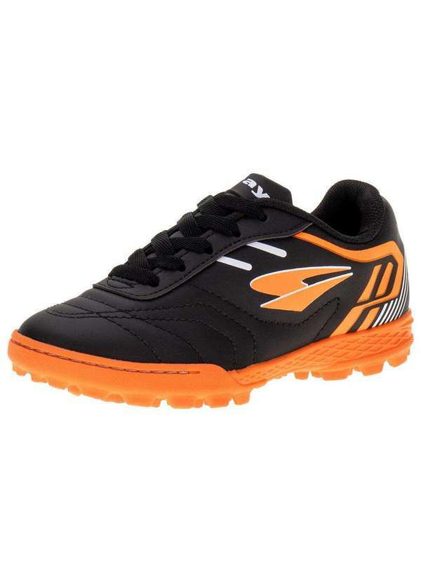 Vista 2 Chuteira Infantil Society Spedy Dray - 301 - Preto/Laranja