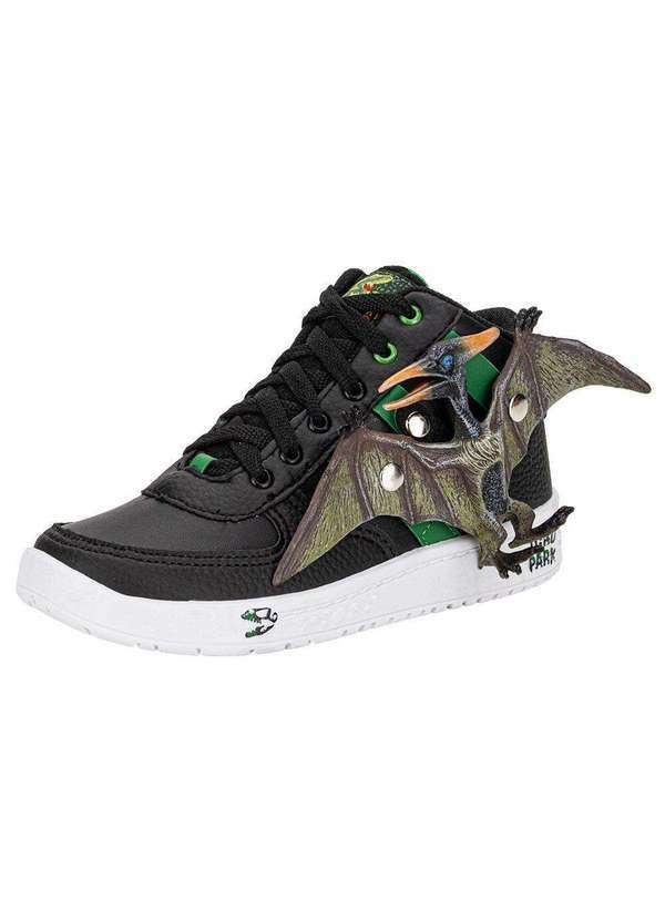 Vista 2 Kit Tênis Infantil e Pterossauro Dino Park Vissi Dp200 - Preto/Verde Vissi