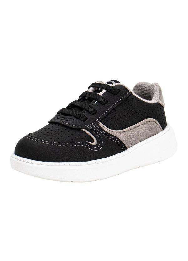 Vista 2 Tênis Infantil Baby Molekinho 2631113 - Preto/Cinza MOLEKINHO