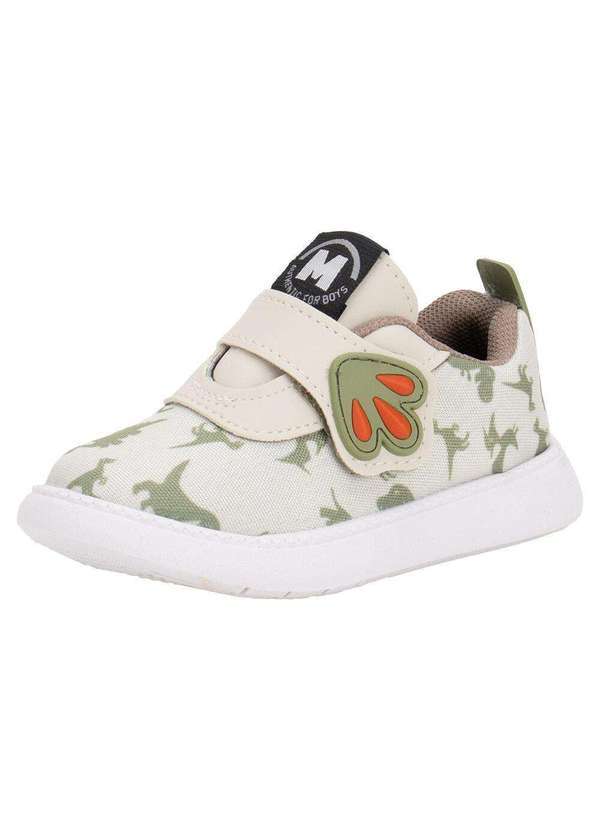 Vista 2 Tênis Infantil Baby Molekinho 2635106 - Bege/Verde MOLEKINHO
