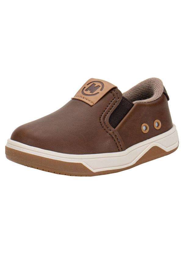 Vista 2 Tênis Infantil Baby Slip On Molekinho 2623100 - Castanho MOLEKINHO