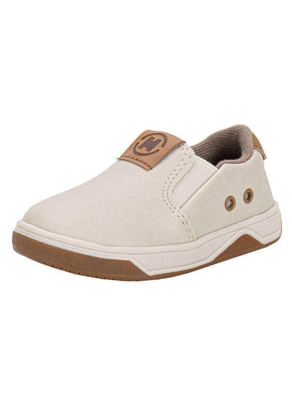 Vista 2 Tênis Infantil Baby Slip On Molekinho 2623100 - Marfim MOLEKINHO