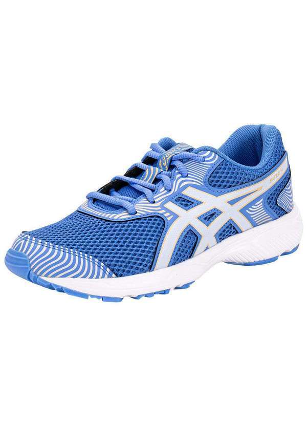 Vista 2 Tênis Infantil Buzz 4 Asics - 1014a Azul/Branco ASICS