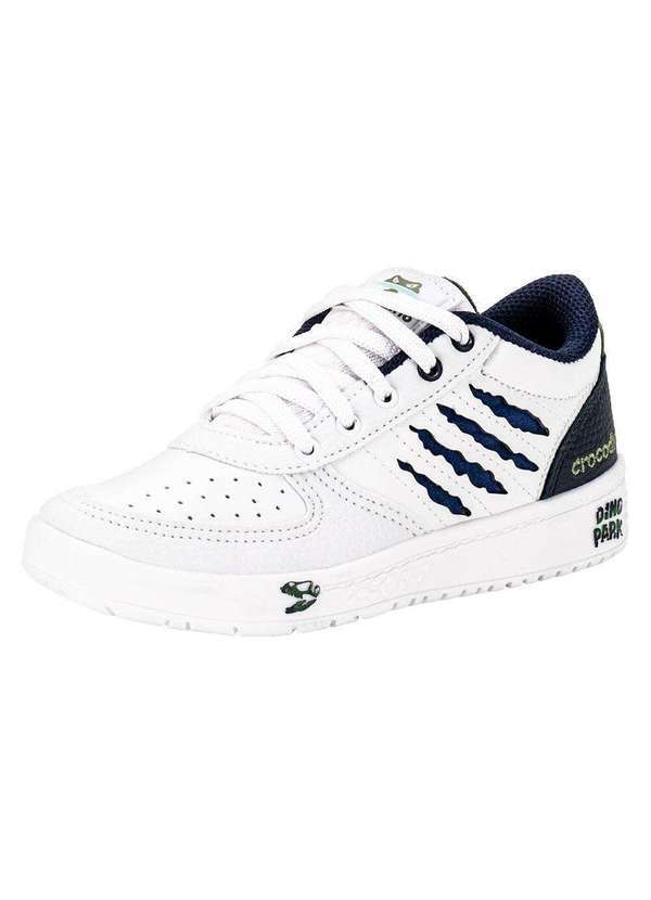 Vista 2 Tênis Infantil Crocodino Vissi Crt306 - Branco/Azul Vissi