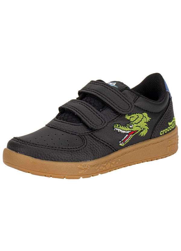 Vista 2 Tênis Infantil Crocodino Vissi Crv302 Preto Vissi