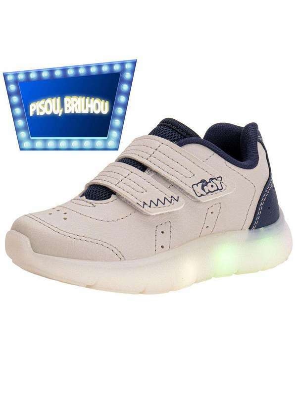 Vista 2 Tênis Infantil Flex Ligth Kidy 0200203 Cinza/Azul Kidy