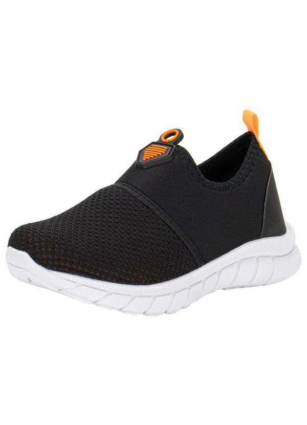 Vista 2 Tênis Infantil Kids Top 0361 - Preto/Laranja Kids top