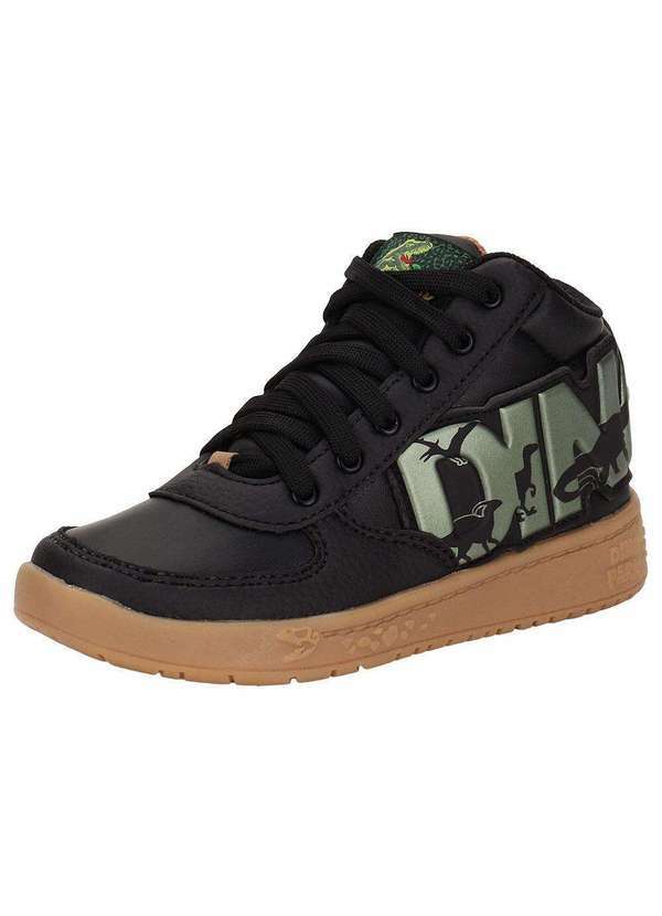 Vista 2 Tênis Infantil Led Dino Park Vissi Dr128 - Preto/Verde Vissi