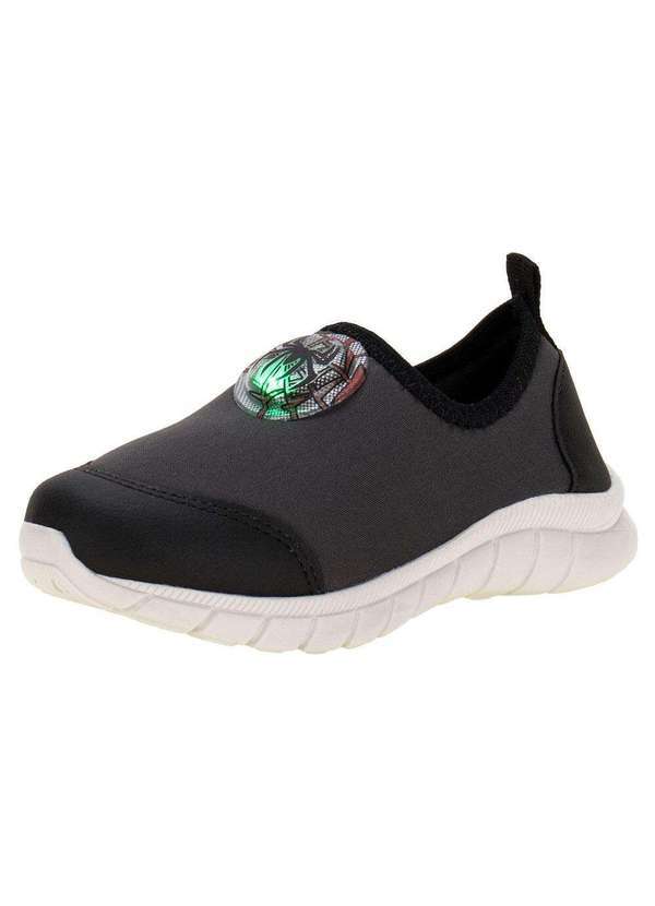 Vista 2 Tênis Infantil Led Kids Top - 0327 - Cinza/Preto Kids top